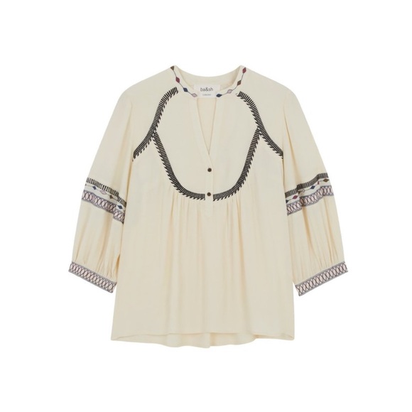 ba&sh Tops - BA&SH Plume Lady Top in Ecru